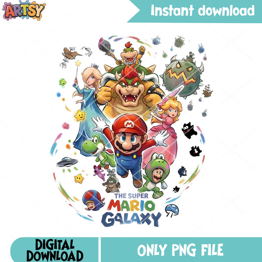 The super mario galaxy png, mario bros png, peach princess png