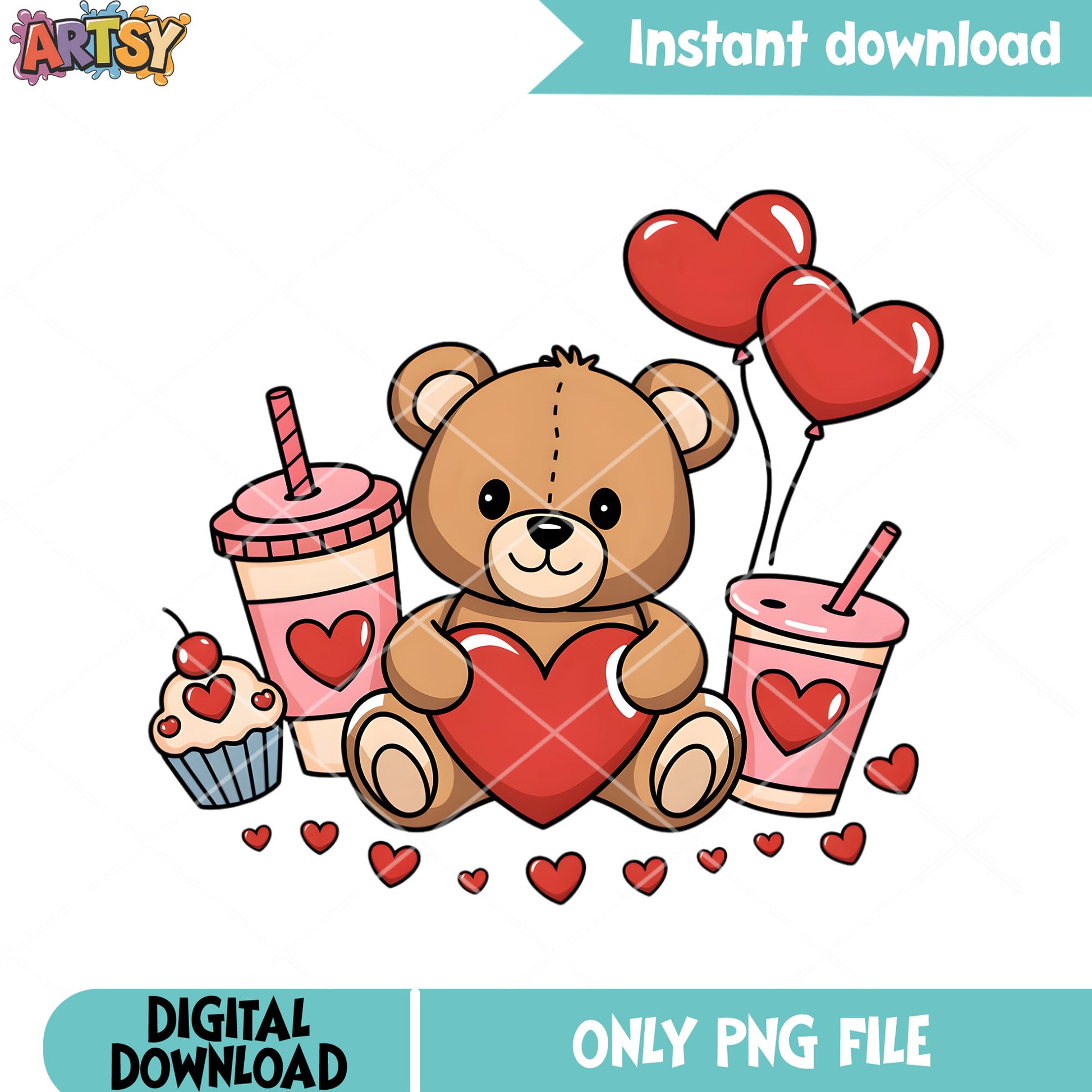 The valentines teddy bear png, teddy bear png, valentines png
