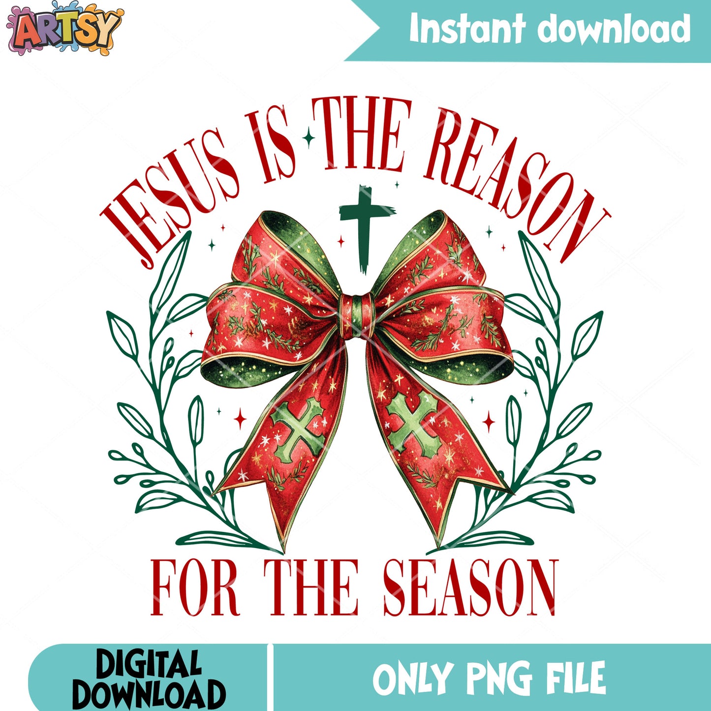 The xmas bow lord png, cross christmas tree​ png, jesus christ png
