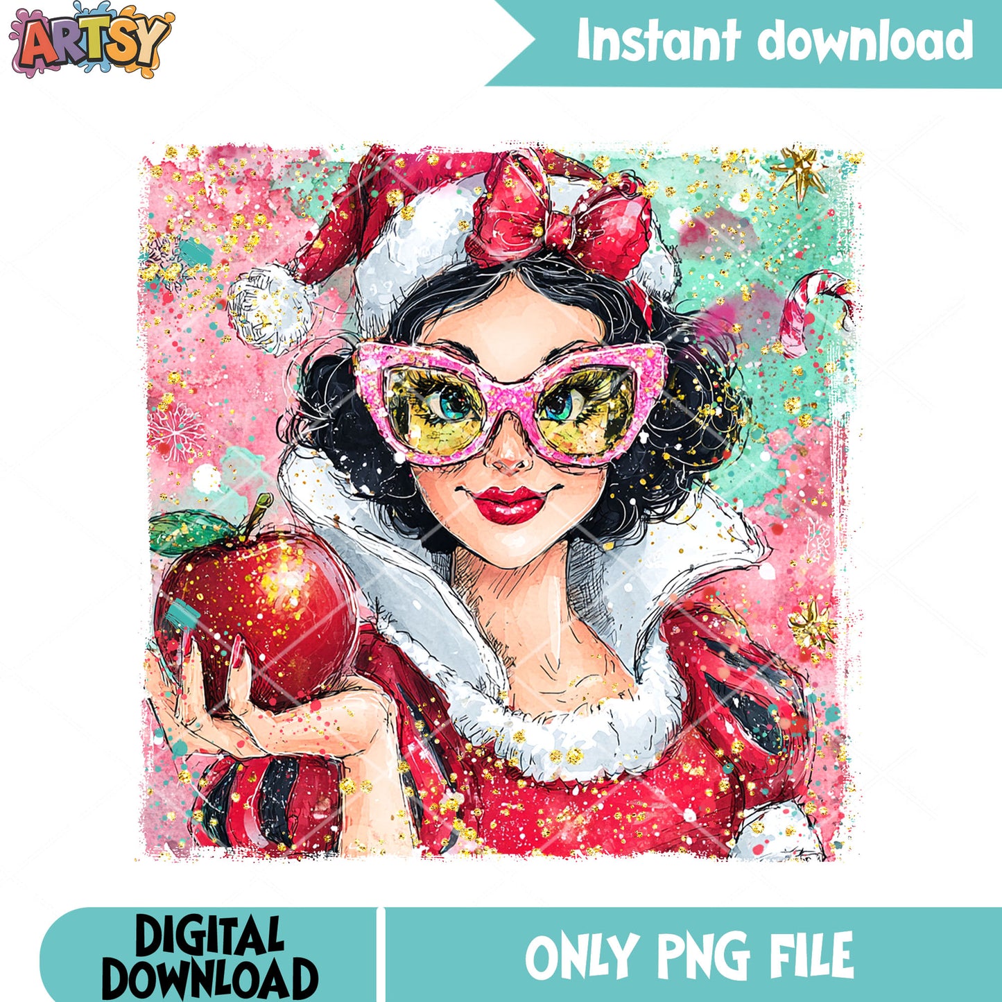 The xmas snow white png, disney christmas png, merry christmas png