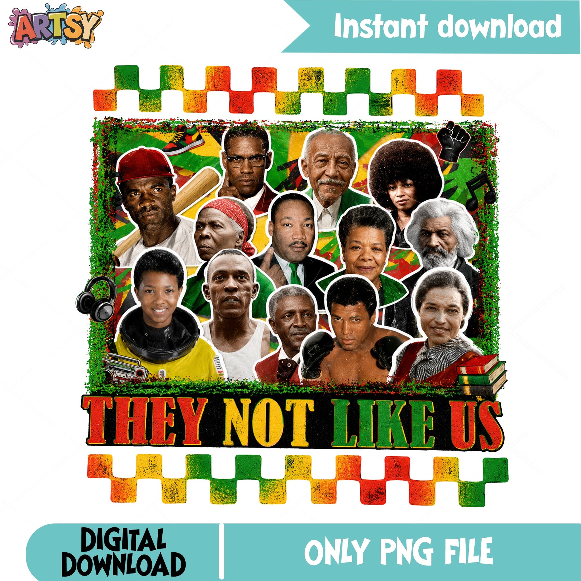 They Not Like Us PNG, Black History Month PNG, Juneteenth PNG