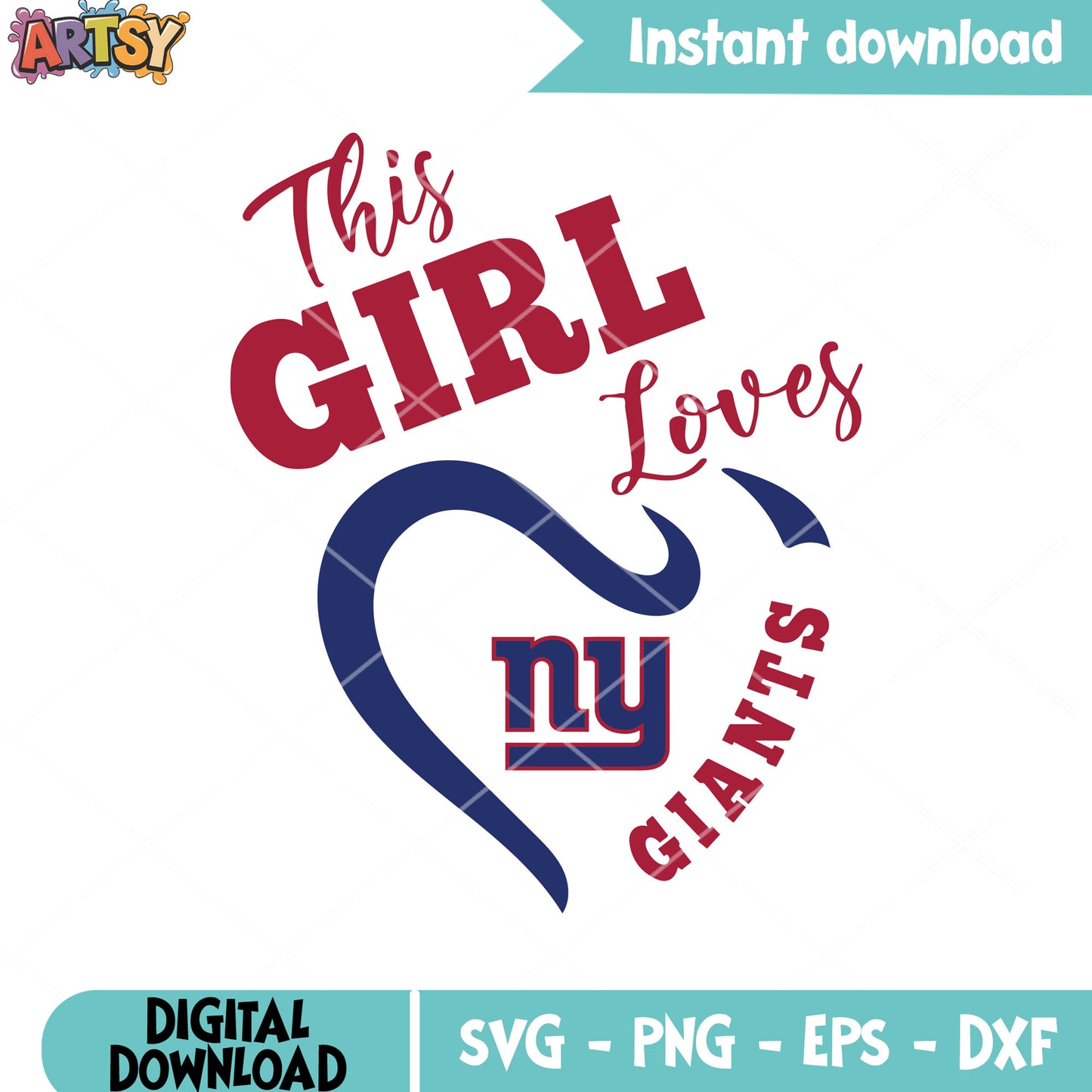 This girl loves ny giants svg, giants team​ svg, new york giants svg