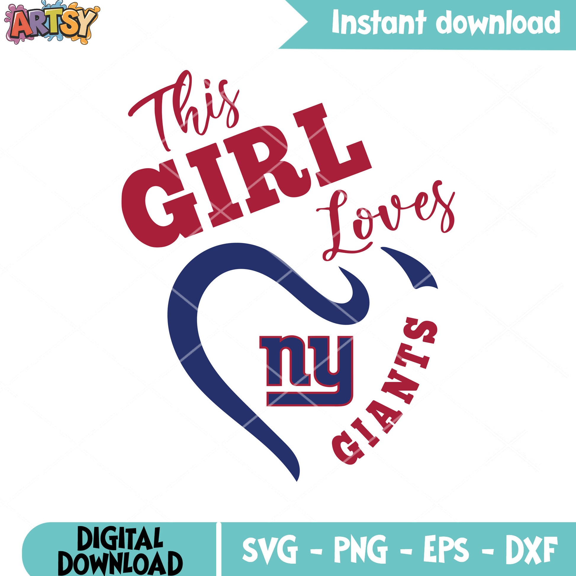 This girl loves ny giants svg, giants team​ svg, new york giants svg