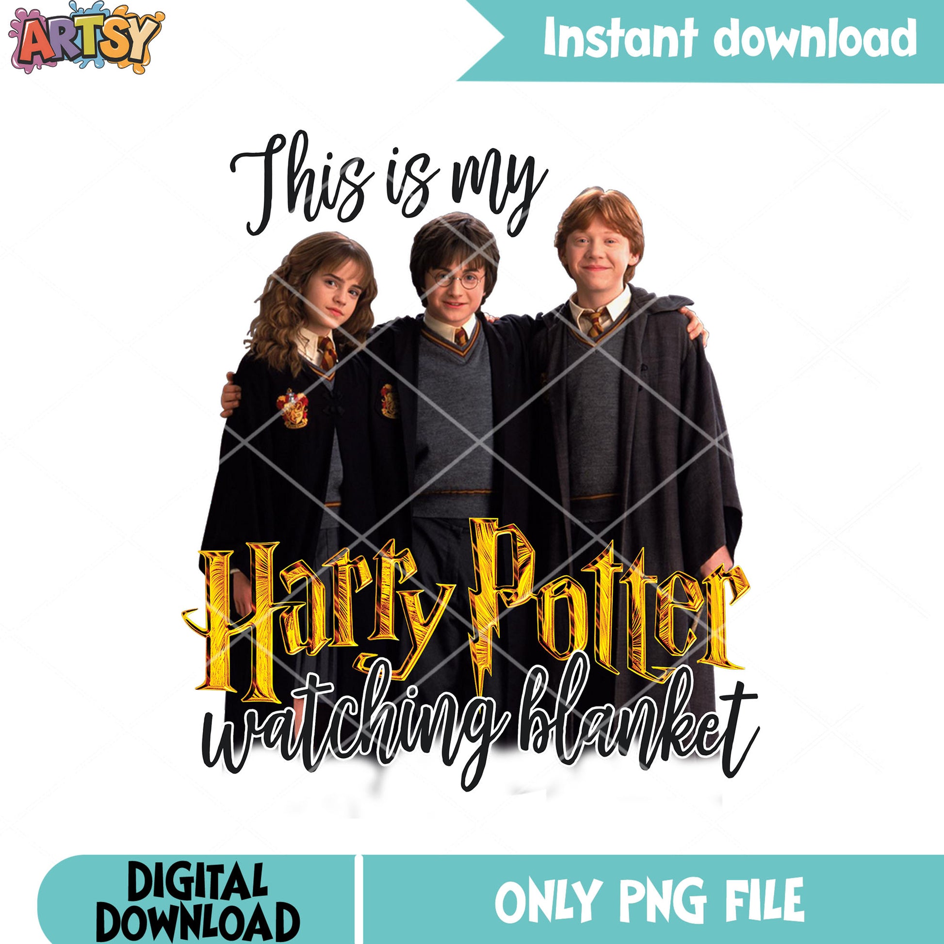 This my harry potter blanket png, Ron Weasley png, Hermione Granger​ png