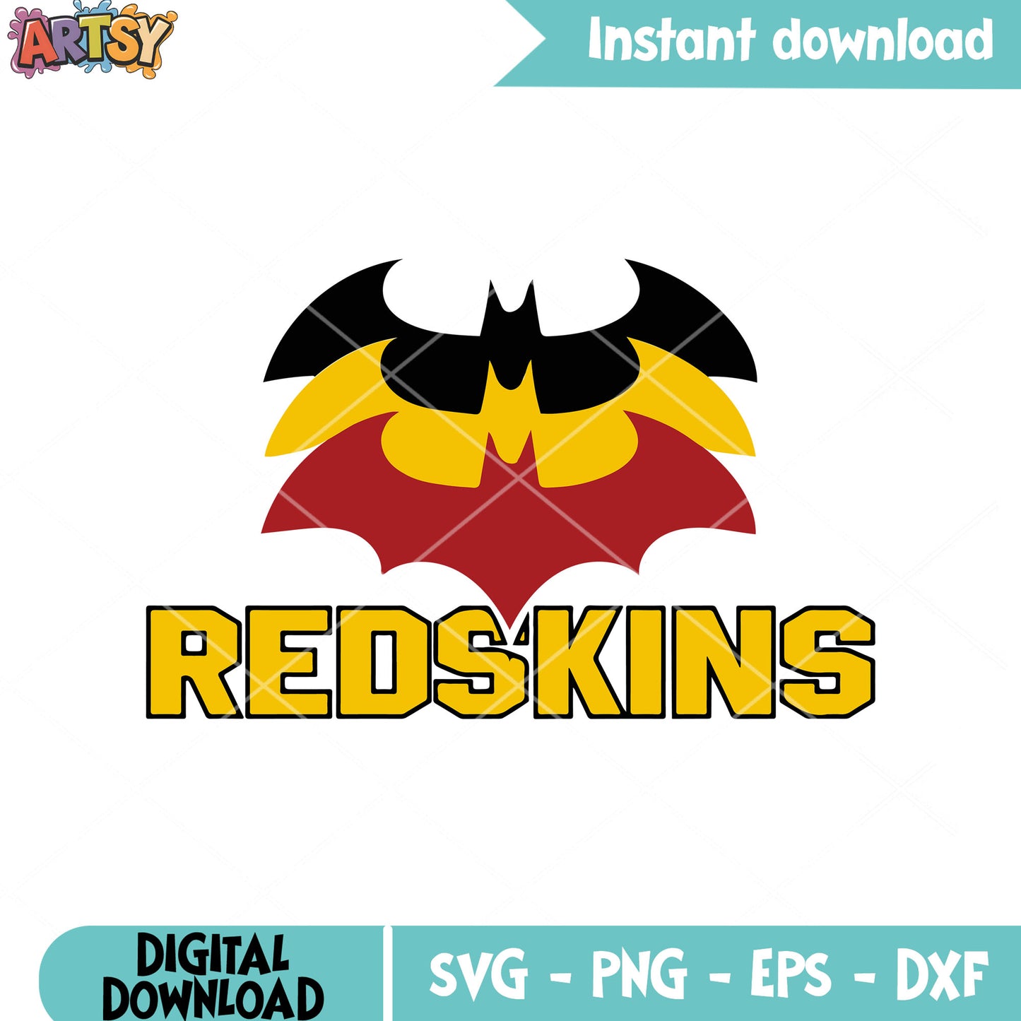 Three redskin batman svg, Washington redskins​ svg, nfl teams svg
