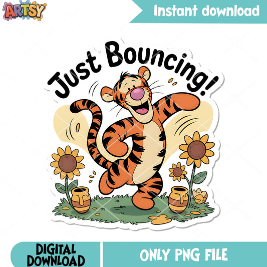 Tiger pooh poster png, disney tiger​ png, winnie the pooh png
