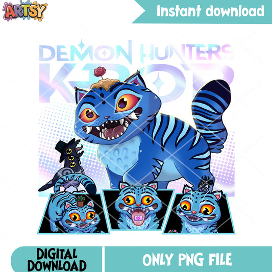 Tiger poster anime png, tiger kpop png, tiger pose anime png