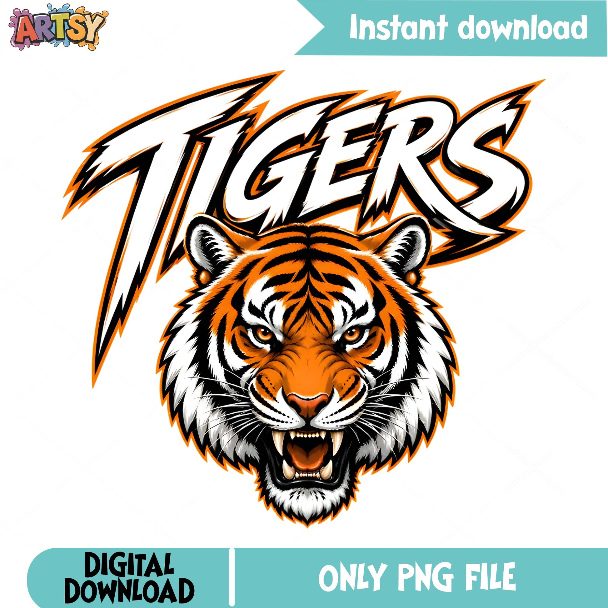 Tigers Mascot PNG, Tiger Head Sports Team PNG, School Spirit PNG