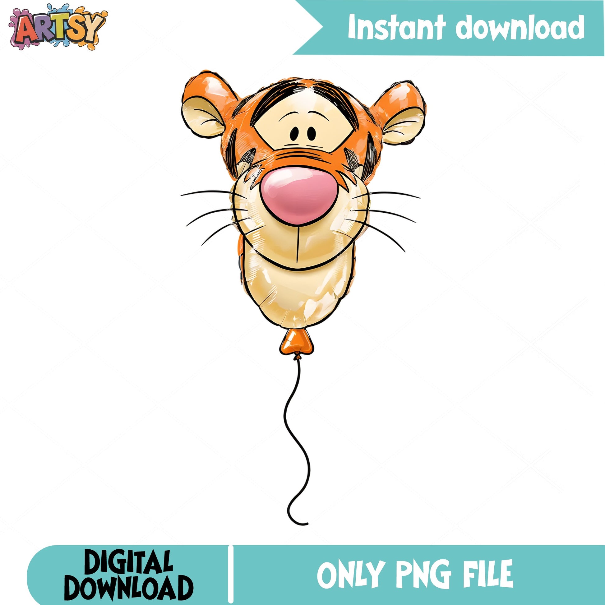Tigger Balloon PNG, Disney Winnie The Pooh PNG, Birthday PNG