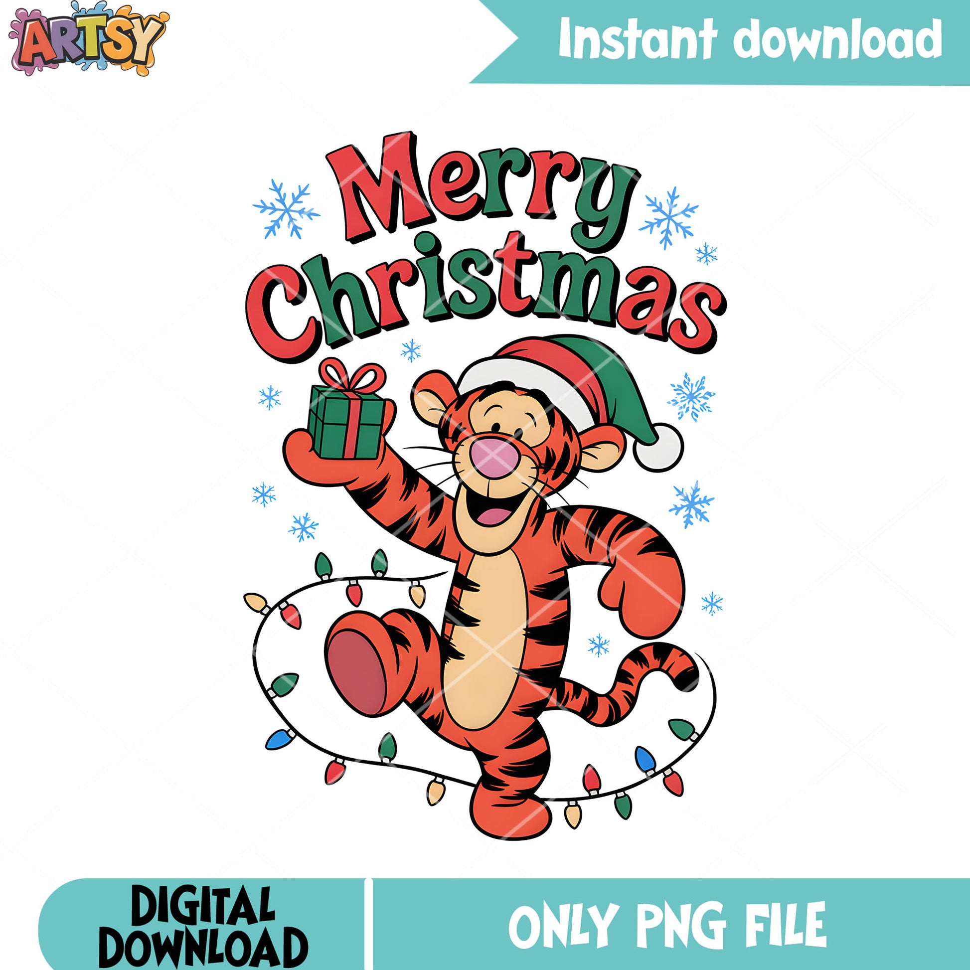 Tiiger gifts xmas png, pooh poster png, christmas pooh bear png