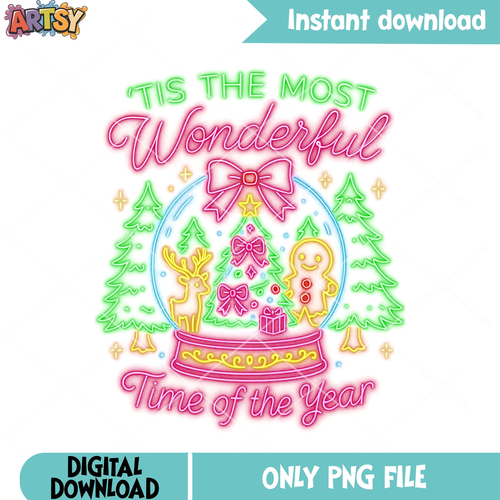 Time of the year christmas png, christmas crystal ball png, xmas png