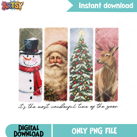 Time of the year png, christmas tree png, christmas raindeer png