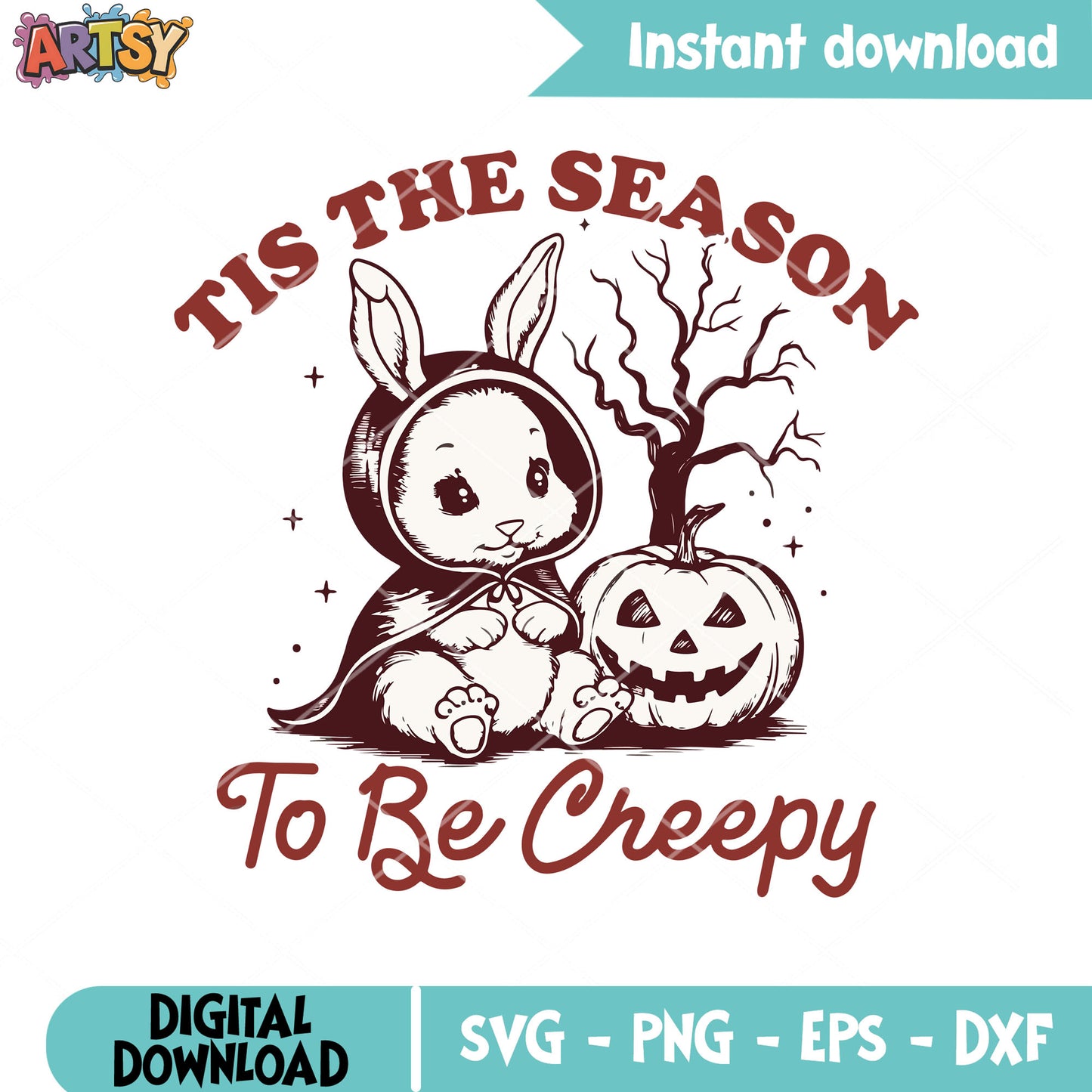 Tis the season creepy svg, halloween season svg, creepy season​ svg