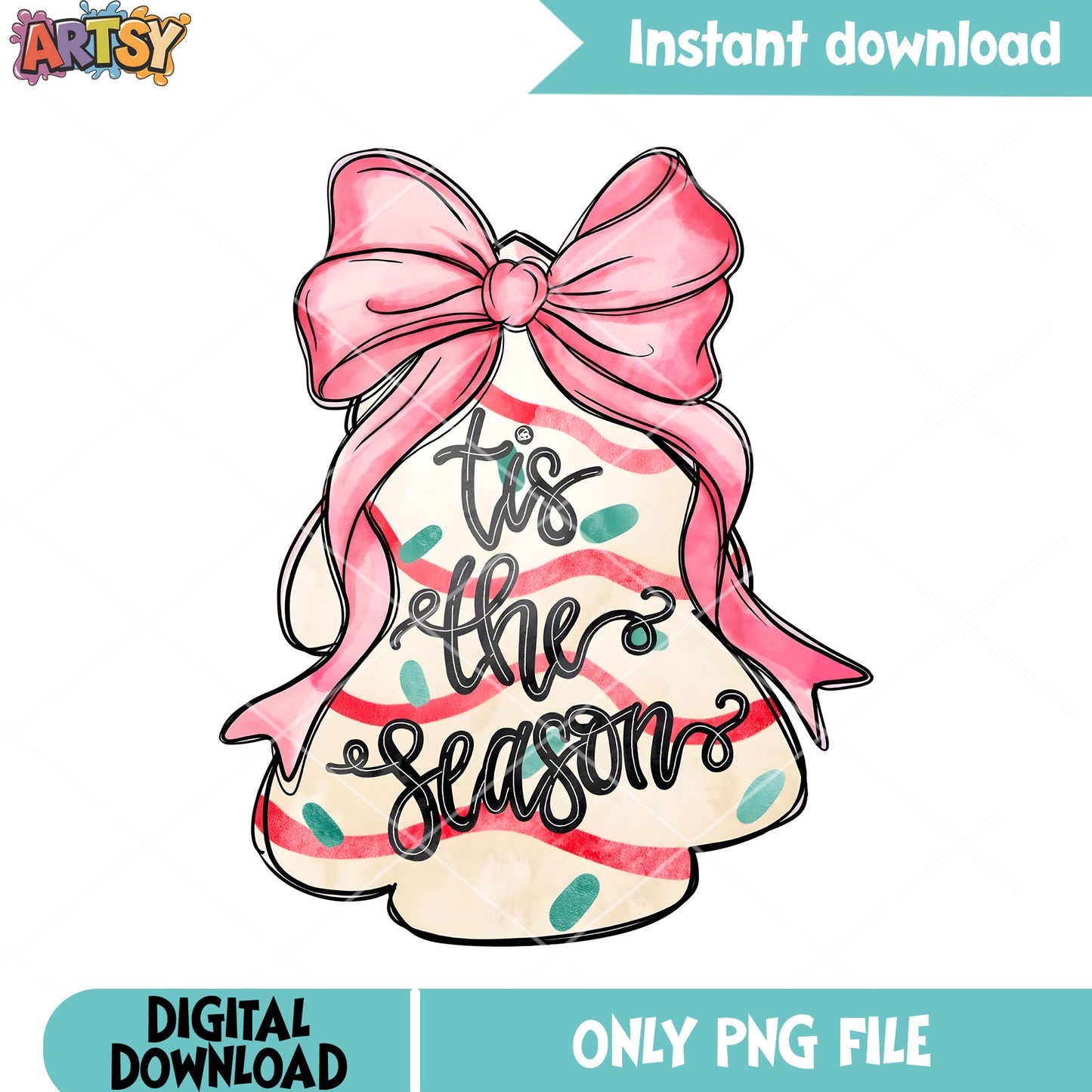 Tis the season png, christmas tree drawing png, atificial tree png