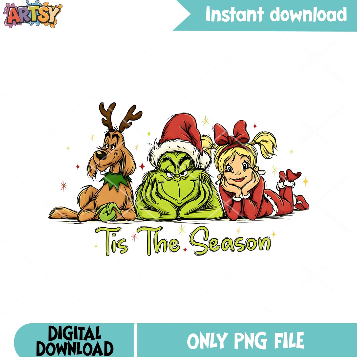 Tis the season png, the gricnh png, cindy lou who png