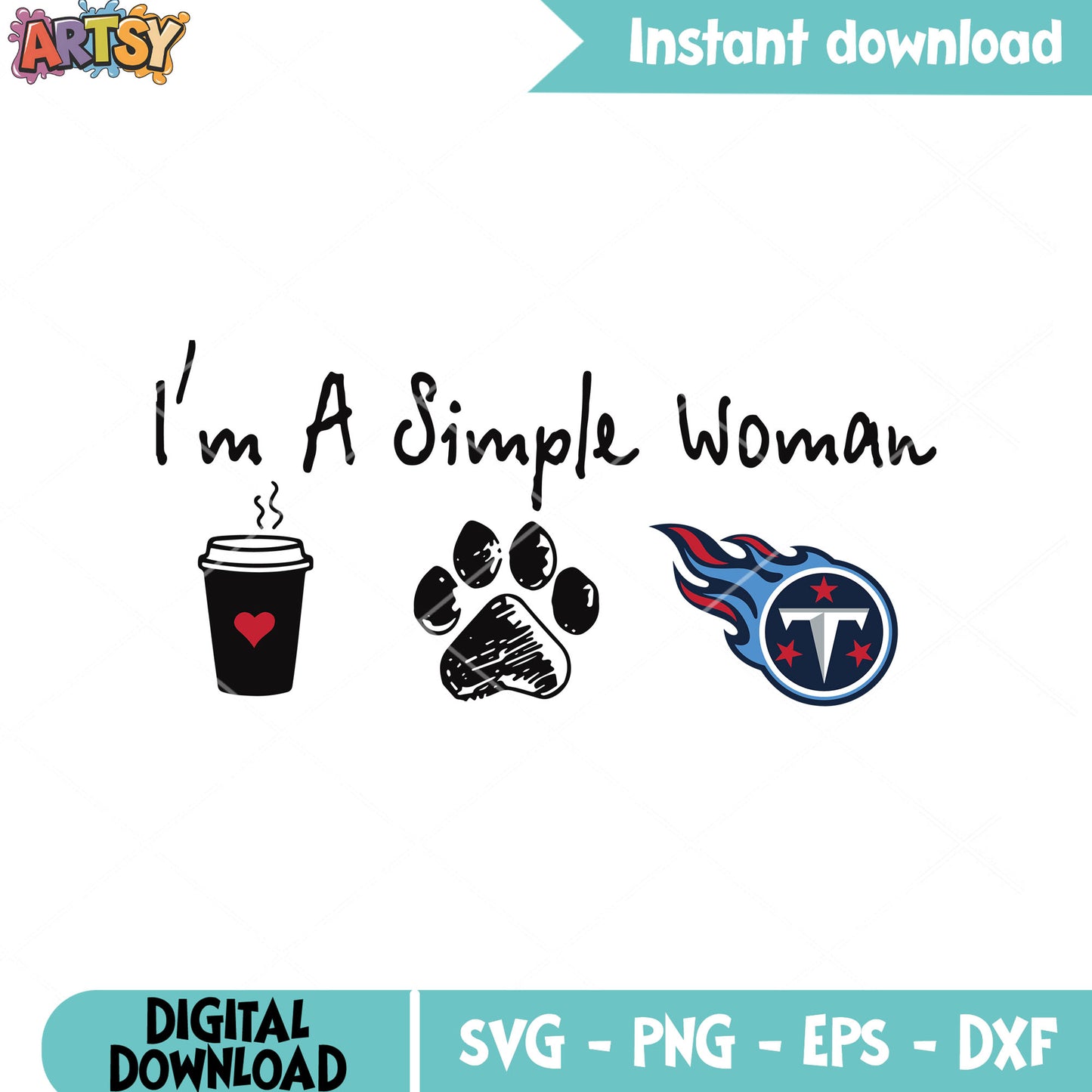 Titans coffee and footprint svg, afc svg, tennessee​ titans svg