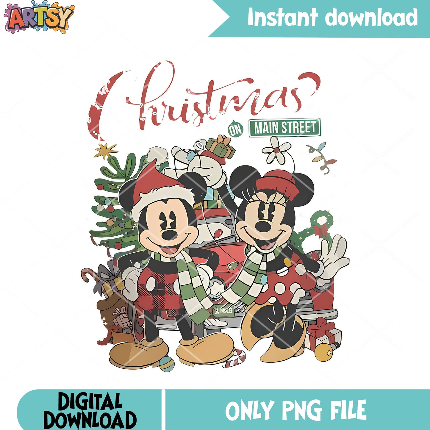 Tour for holiday png, mickey mouse png, merry christmas png