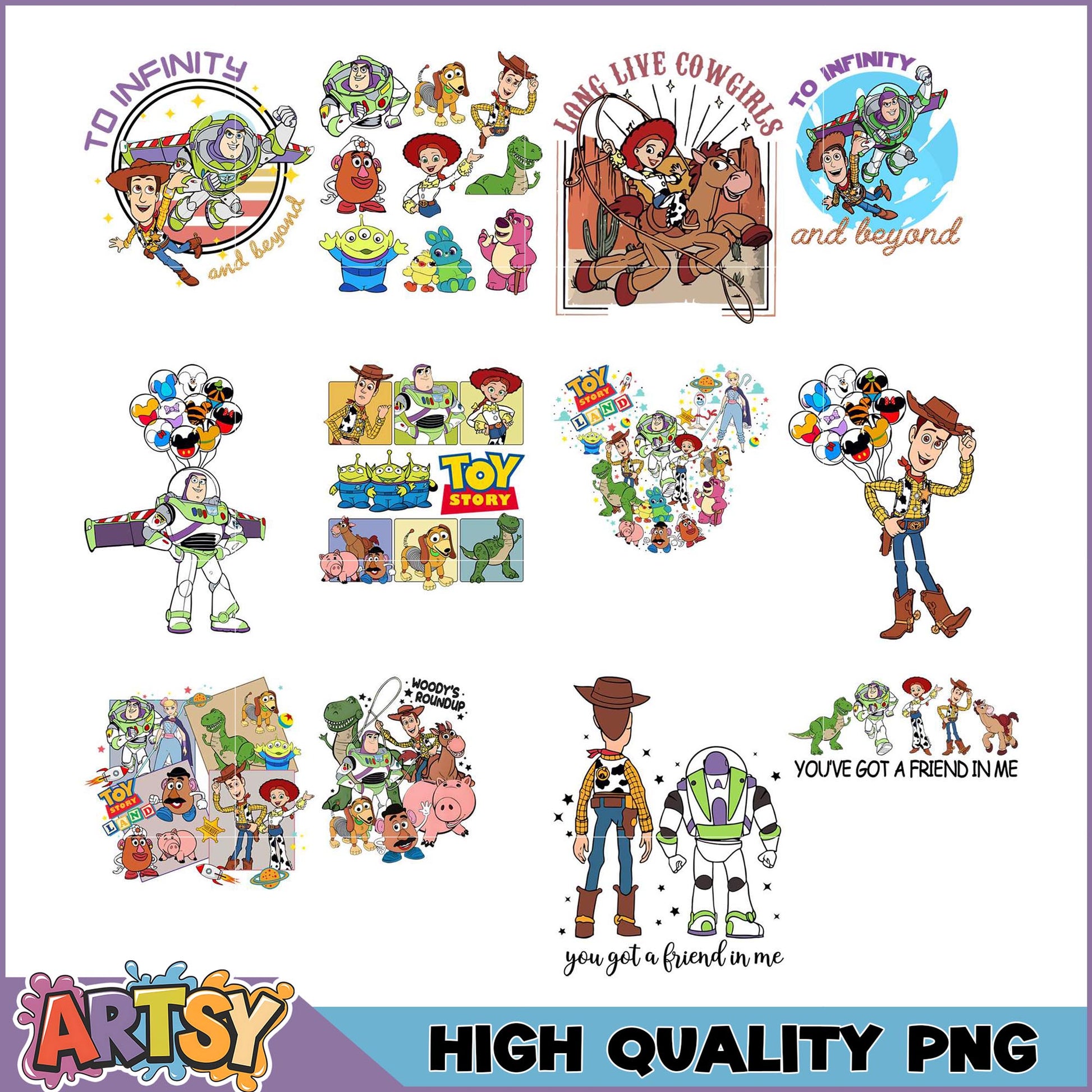 Toy Story PNG Bundle High-Quality Designs