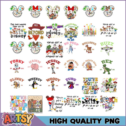 Toy Story PNG Bundle High-Quality Images