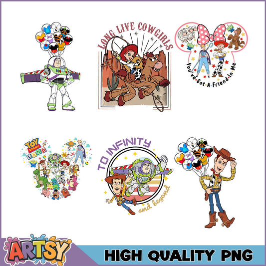 Toy Story PNG Bundle High Quality Designs