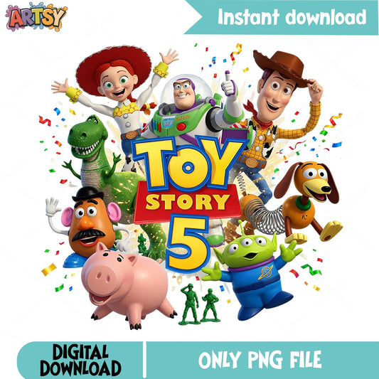 Toy Story 5 Characters Clipart PNG, Disney Pixar PNG, Woody Jessie PNG