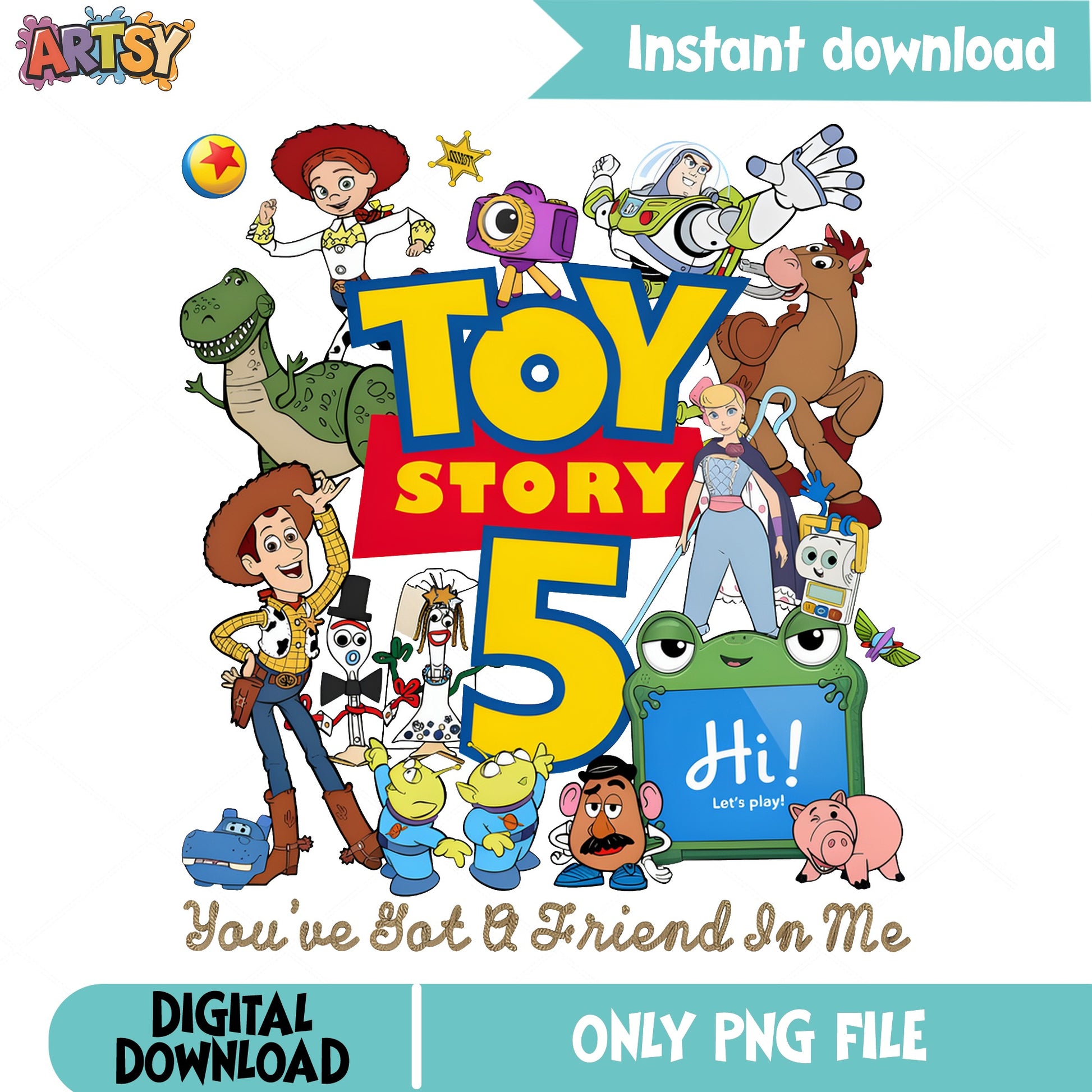 Toy Story 5 Characters PNG, Disney Pixar PNG, Woody Buzz PNG