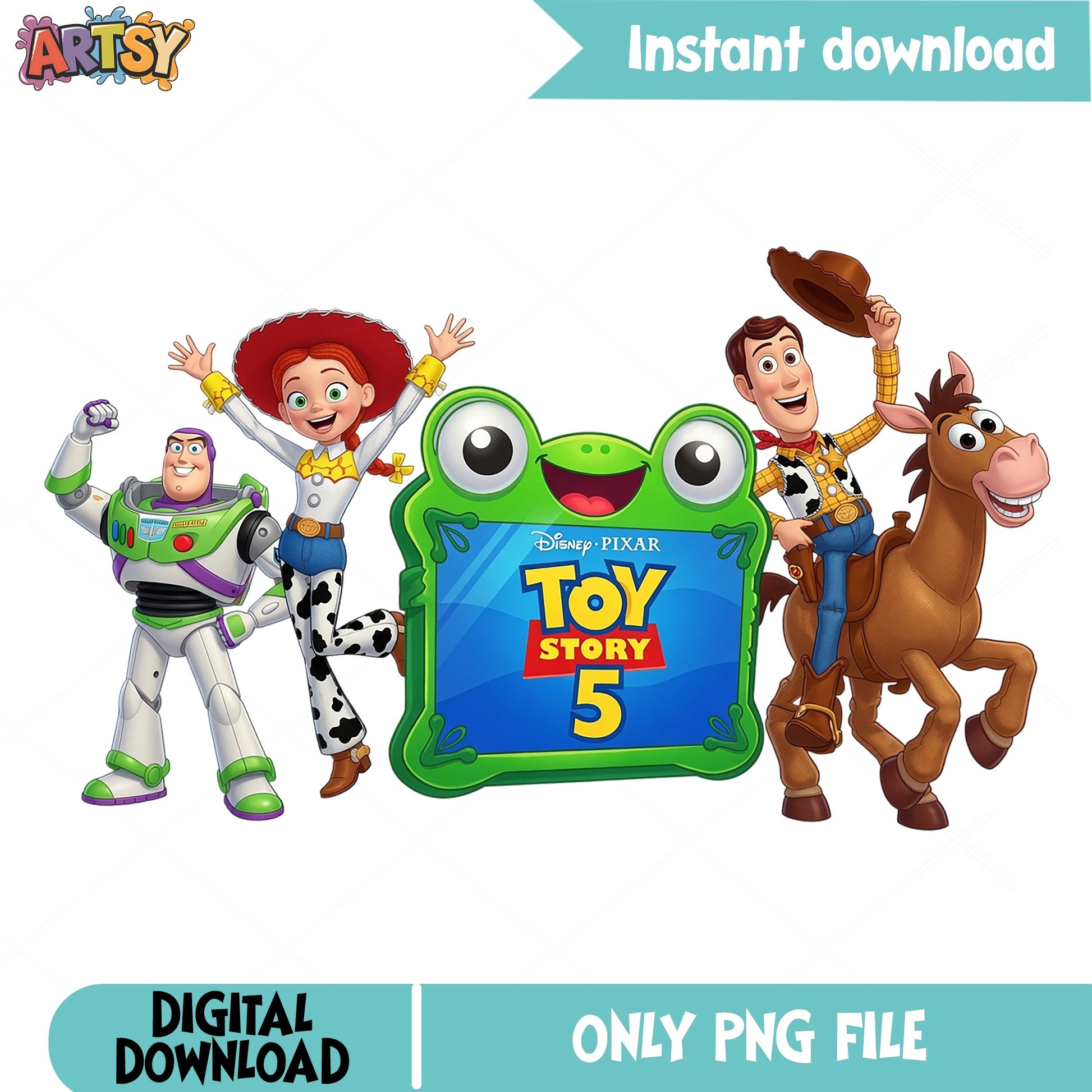 Toy Story 5 Characters PNG, Woody Jessie Buzz PNG, Disney Pixar PNG