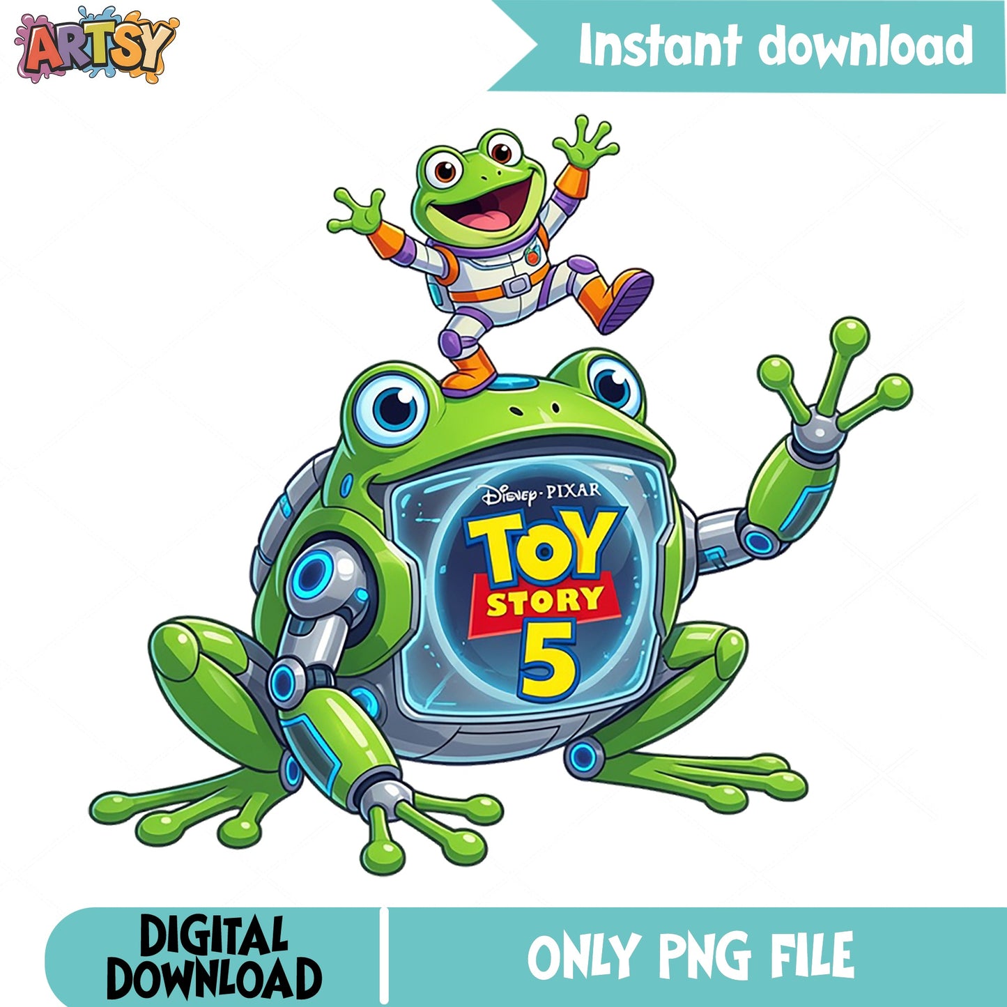 Toy Story 5 Frog Robot PNG, Disney Pixar PNG, Toy Story PNG