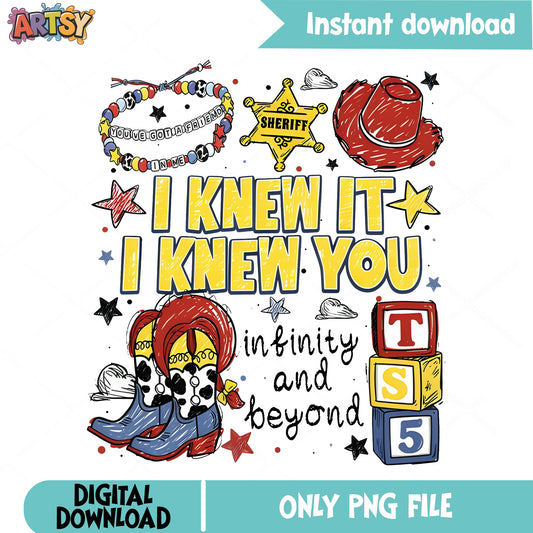 Toy Story 5 I Knew It I Knew You PNG, Woody PNG, Disney PNG