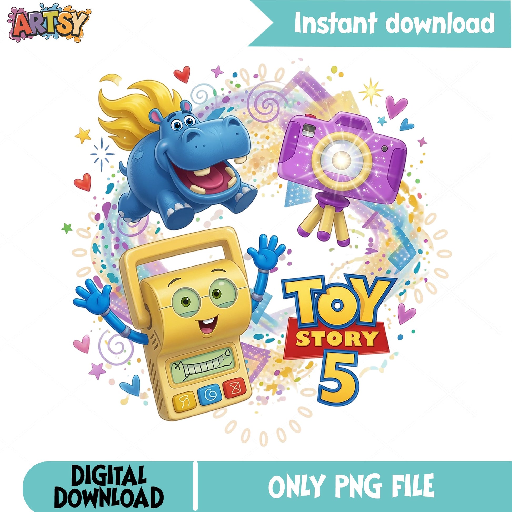 Toy Story 5 New Characters PNG, Disney Pixar PNG, Kids PNG