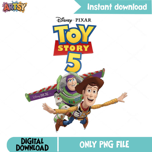 Toy Story 5 PNG, Woody And Buzz Lightyear PNG, Disney PNG