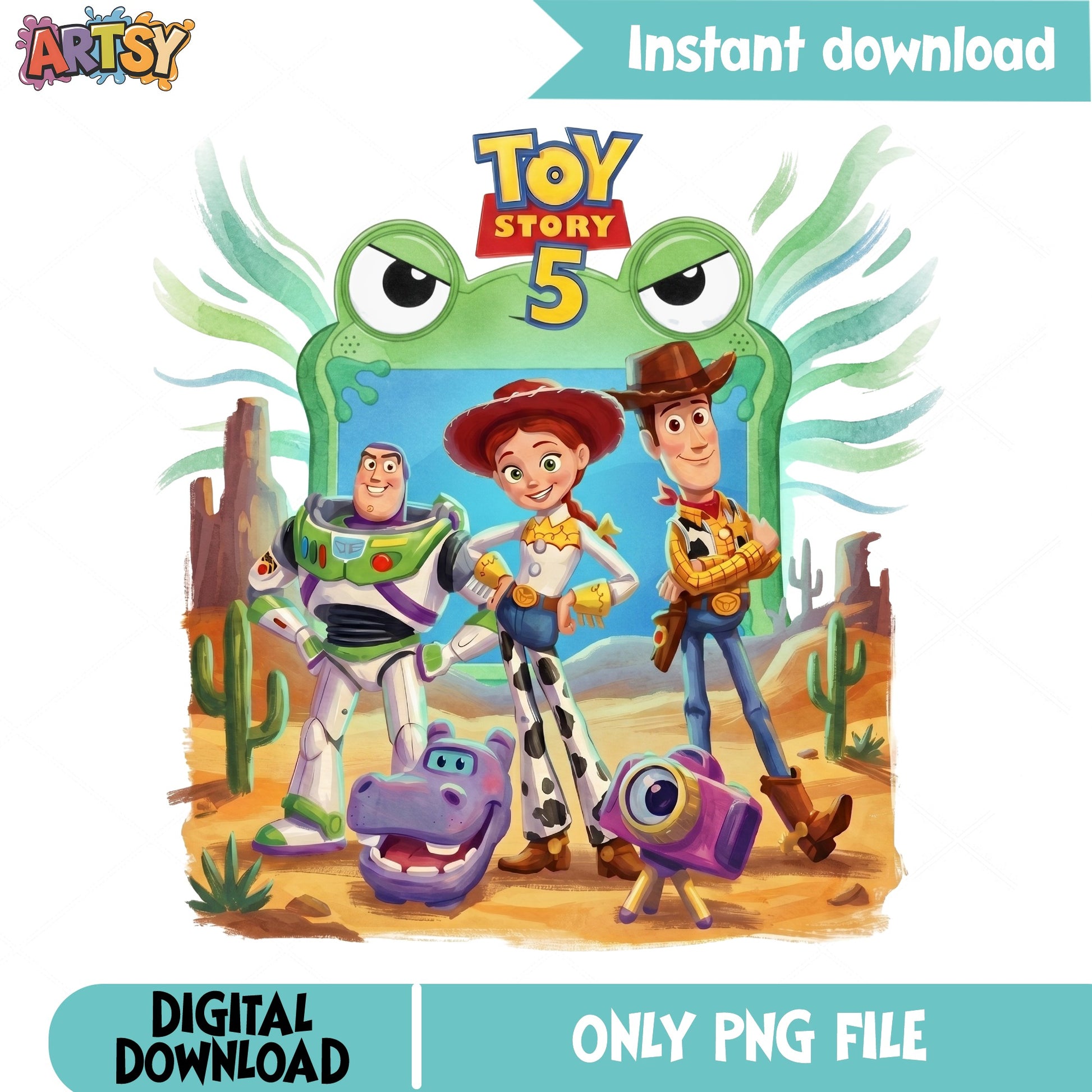 Toy Story 5 PNG, Woody Buzz Lightyear Jessie Disney PNG, Pixar PNG