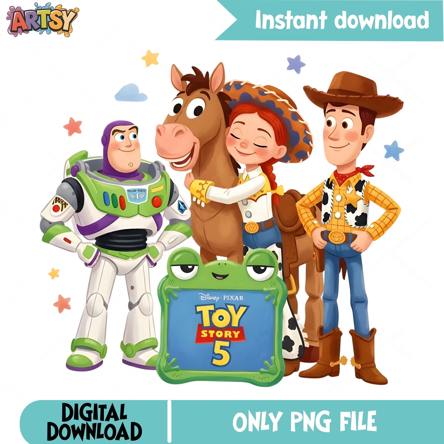 Toy Story 5 PNG, Woody Buzz Lightyear Jessie PNG, Disney PNG