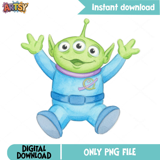 Toy Story Alien PNG, Little Green Men Clipart, Disney PNG