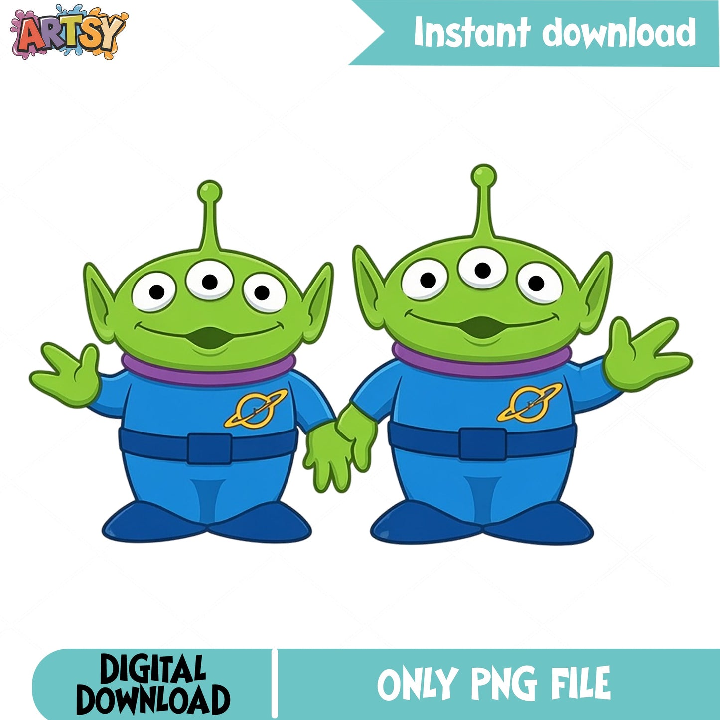 Toy Story Aliens PNG, Little Green Men PNG, Disney Pixar PNG