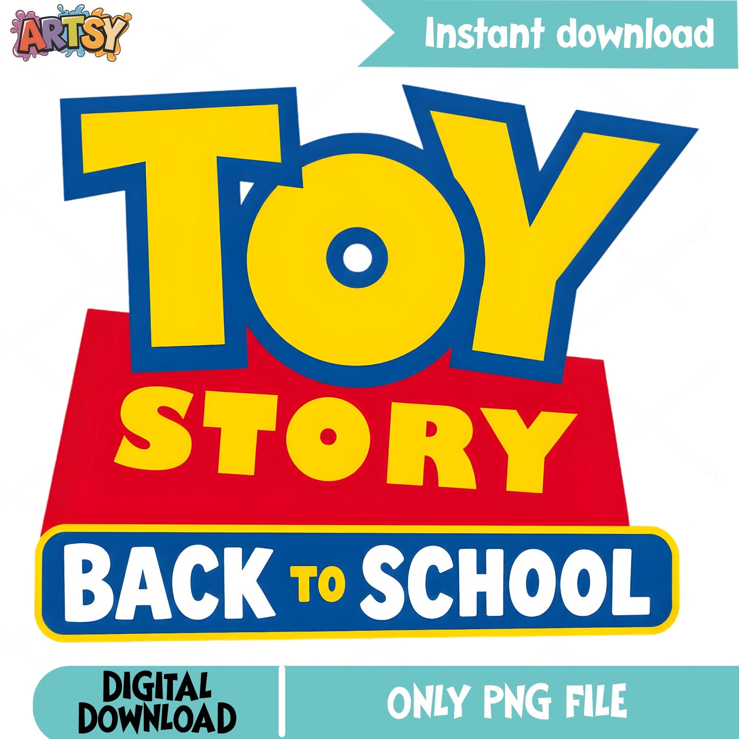 Toy Story Back To School PNG, Disney Pixar PNG, First Day Of School PNG