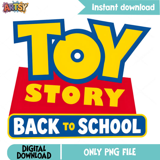 Toy Story Back To School PNG, Disney Pixar PNG, First Day Of School PNG
