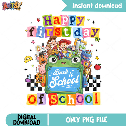 Toy Story Back To School PNG, First Day Of School PNG, Disney PNG