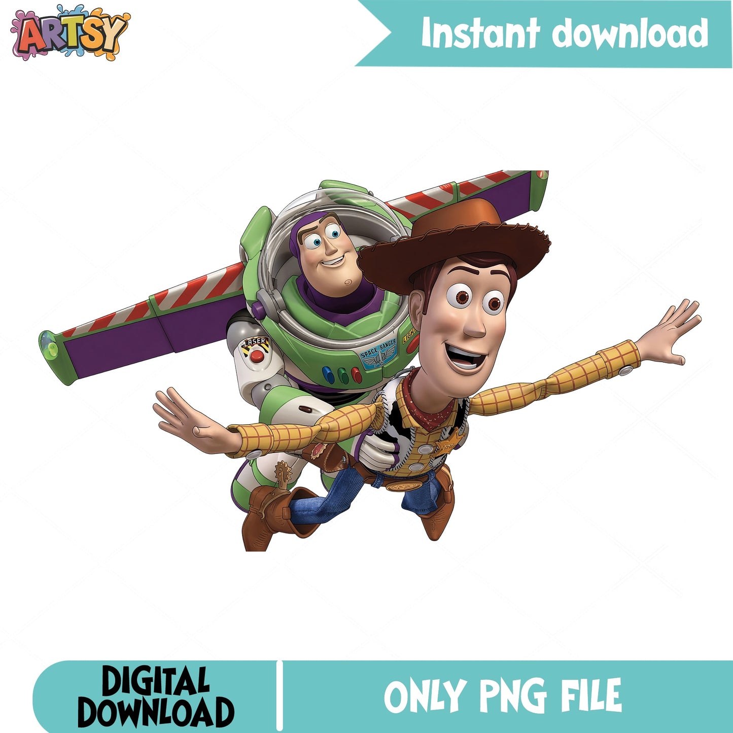 Toy Story Buzz And Woody PNG, Disney Pixar PNG, Clipart PNG
