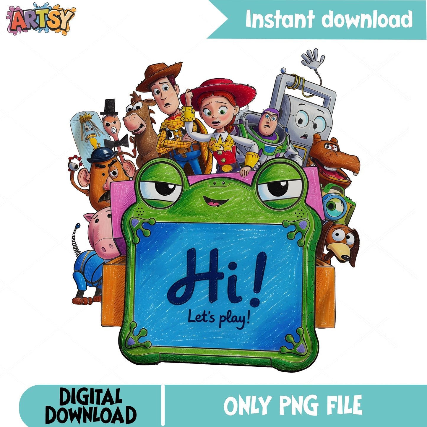 Toy Story Characters Bundle PNG, Disney Pixar PNG, Woody Buzz PNG