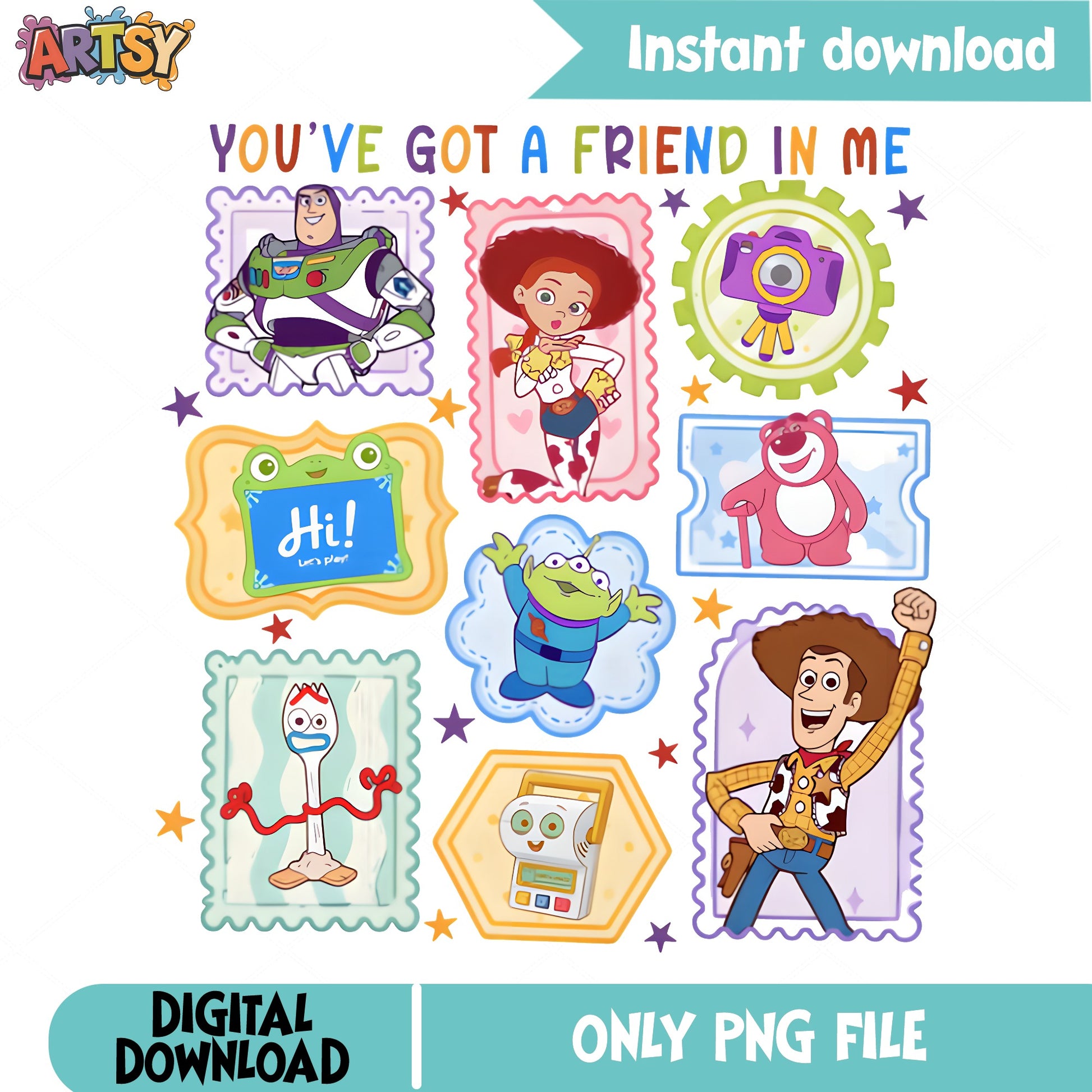 Toy Story Characters PNG, You've Got A Friend In Me, Disney PNG