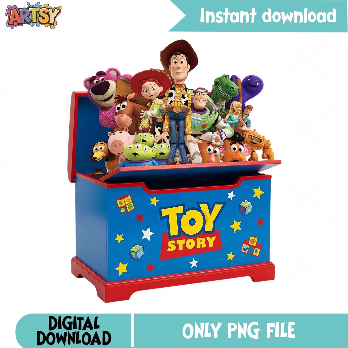 Toy Story Characters Toy Box PNG, Woody Buzz Lightyear PNG, Disney PNG