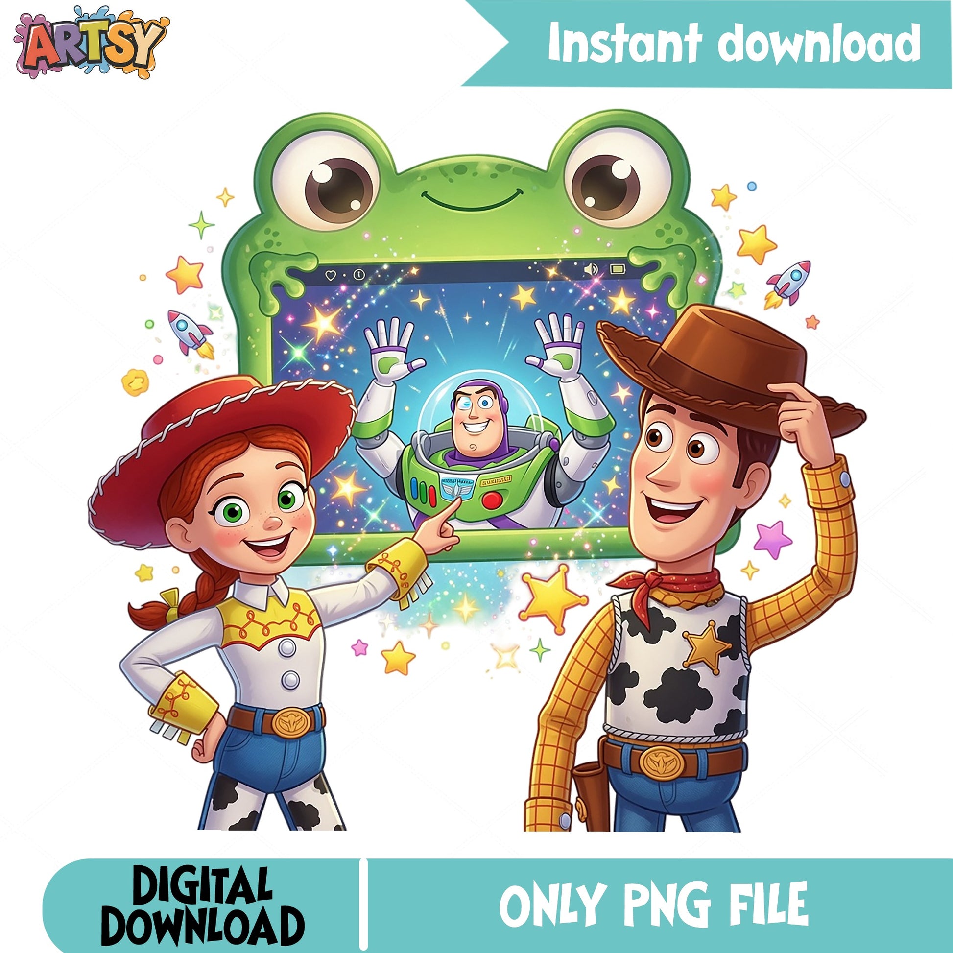 Toy Story Characters Woody Jessie Buzz PNG, Disney Pixar PNG, Kids PNG