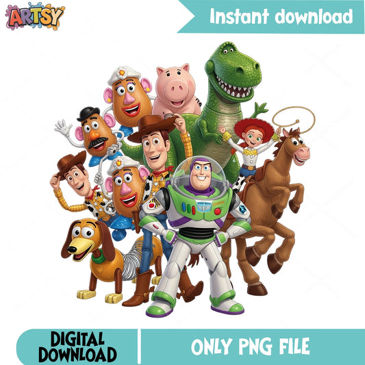 Toy Story Friends PNG Clipart, Woody And Buzz PNG, Pixar PNG