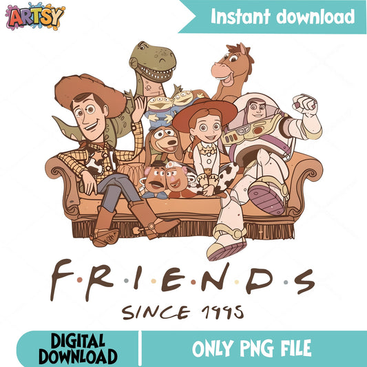 Toy Story Friends Since 1995 PNG, Woody Buzz PNG, Disney PNG