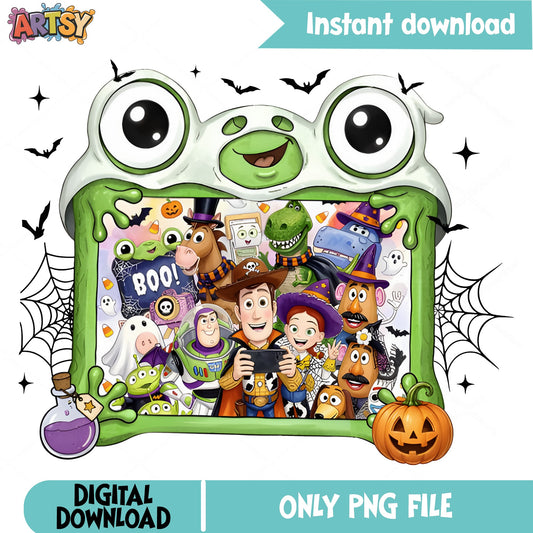 Toy Story Halloween PNG, Disney Characters Boo PNG, Woody Buzz PNG