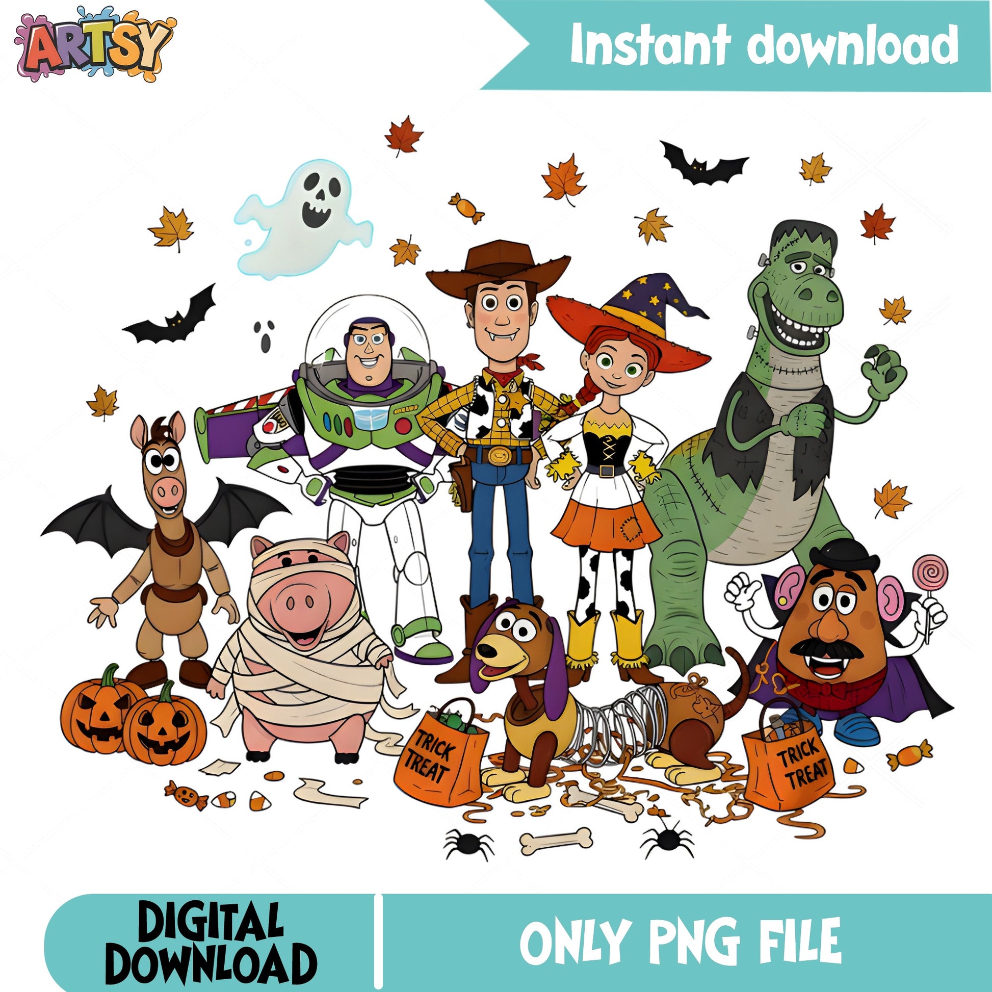 Toy Story Halloween PNG, Disney Halloween PNG, Trick Or Treat PNG
