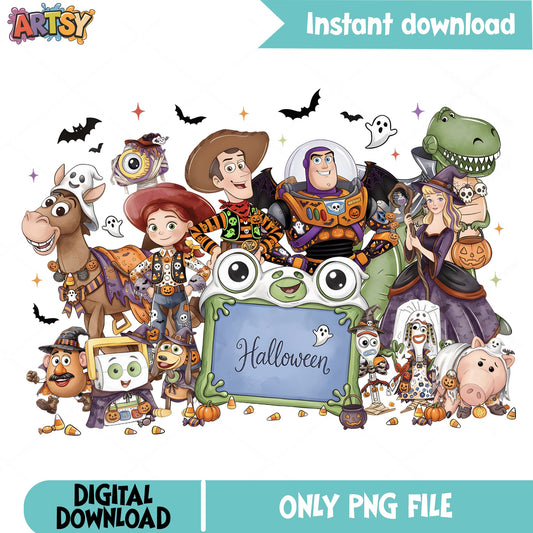 Toy Story Halloween PNG, Disney Halloween PNG, Woody Buzz PNG