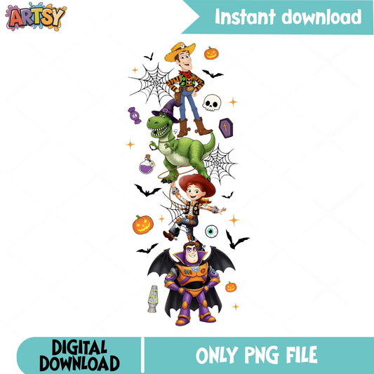 Toy Story Halloween PNG, Woody Buzz Lightyear PNG, Disney Halloween PNG