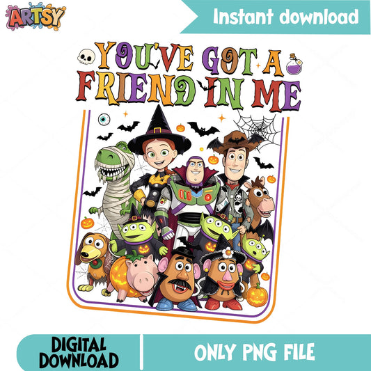 Toy Story Halloween PNG, You've Got A Friend In Me PNG, Disney PNG